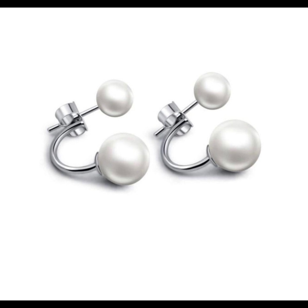 Double Pearl Earrings